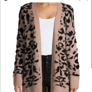 NWT- Dreamers by Debut Leopard Print Cardigan